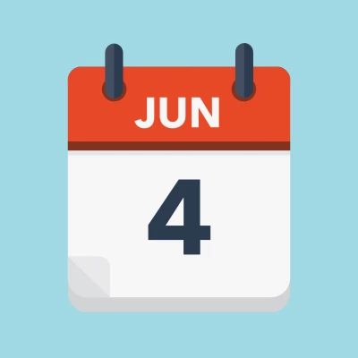 Calendar icon showing 4th June