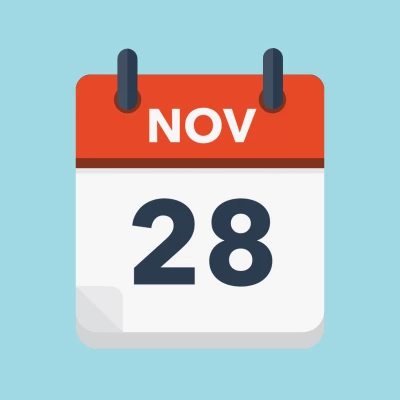 Calendar icon showing 28th November